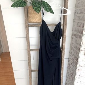 Long formal navy dress